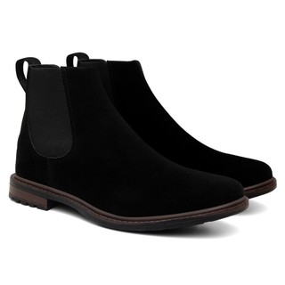 Bota Botina Chelsea Masculina Fazendeiro Em Couro Confortável