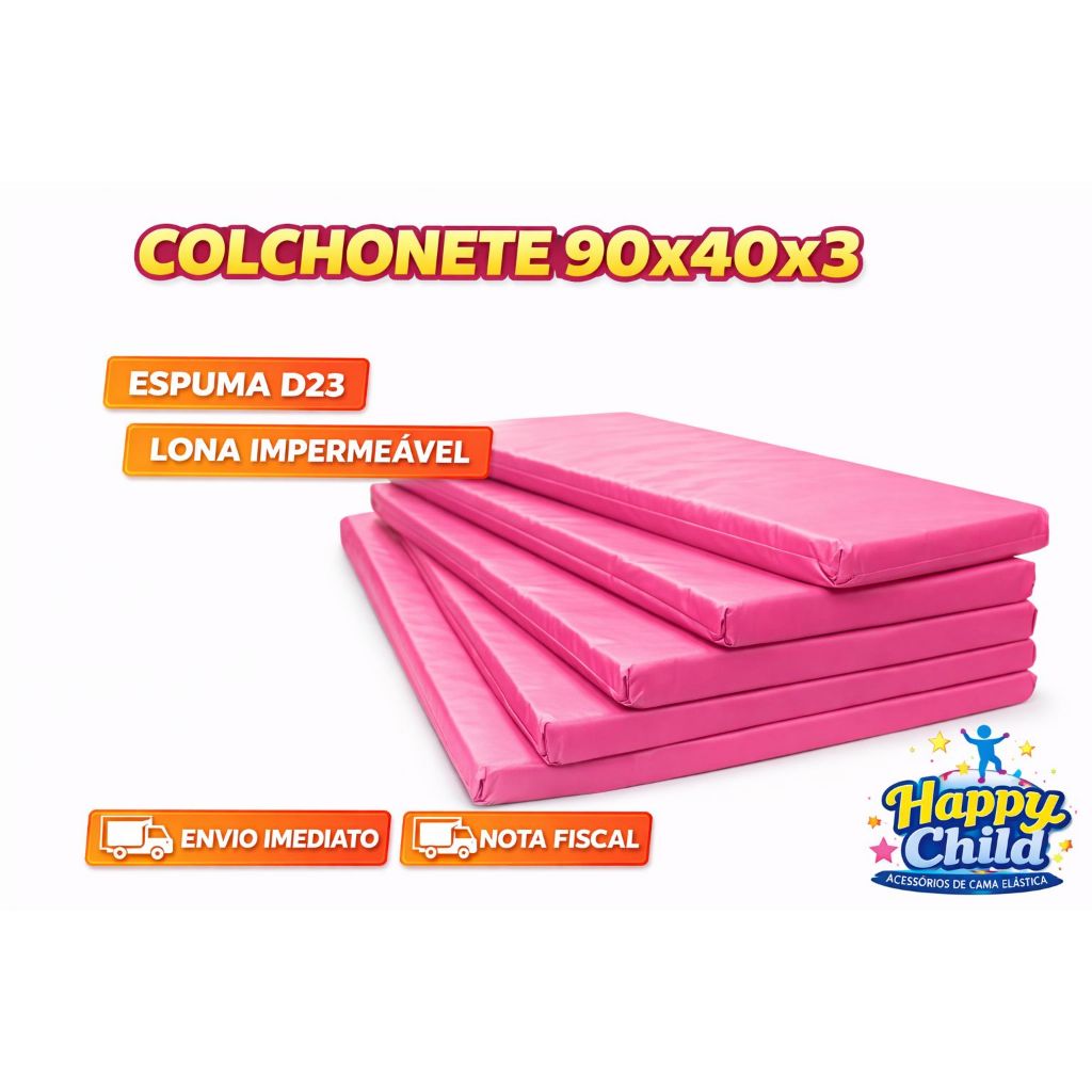 10 Colchonetes Rosa Pink Para Escolas E Creches 90x40x3 Impermeável D23 em Oferta na Shopee