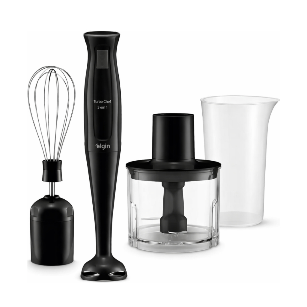 Imagem Mixer Turbo Chef Original Elgin 3 Em 1 200w Triturador E Fuet 127v ou 220v Elgin