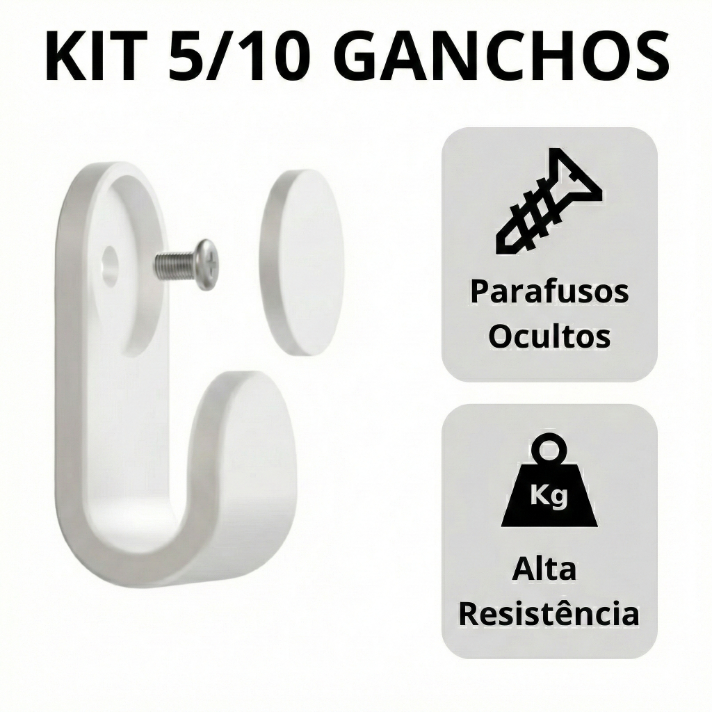 Kit 5/10 Ganchos de Parede Minimalista Organizador Banheiro Cozinha Suporte Toalhas Chaves Bolsas em Oferta na Shopee