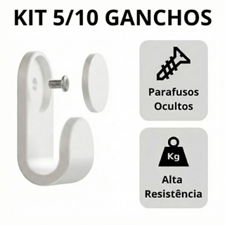 Kit 5/10 Ganchos de Parede Minimalista Organizador Banheiro Cozinha Suporte Toalhas Chaves Bolsas em Oferta na Shopee