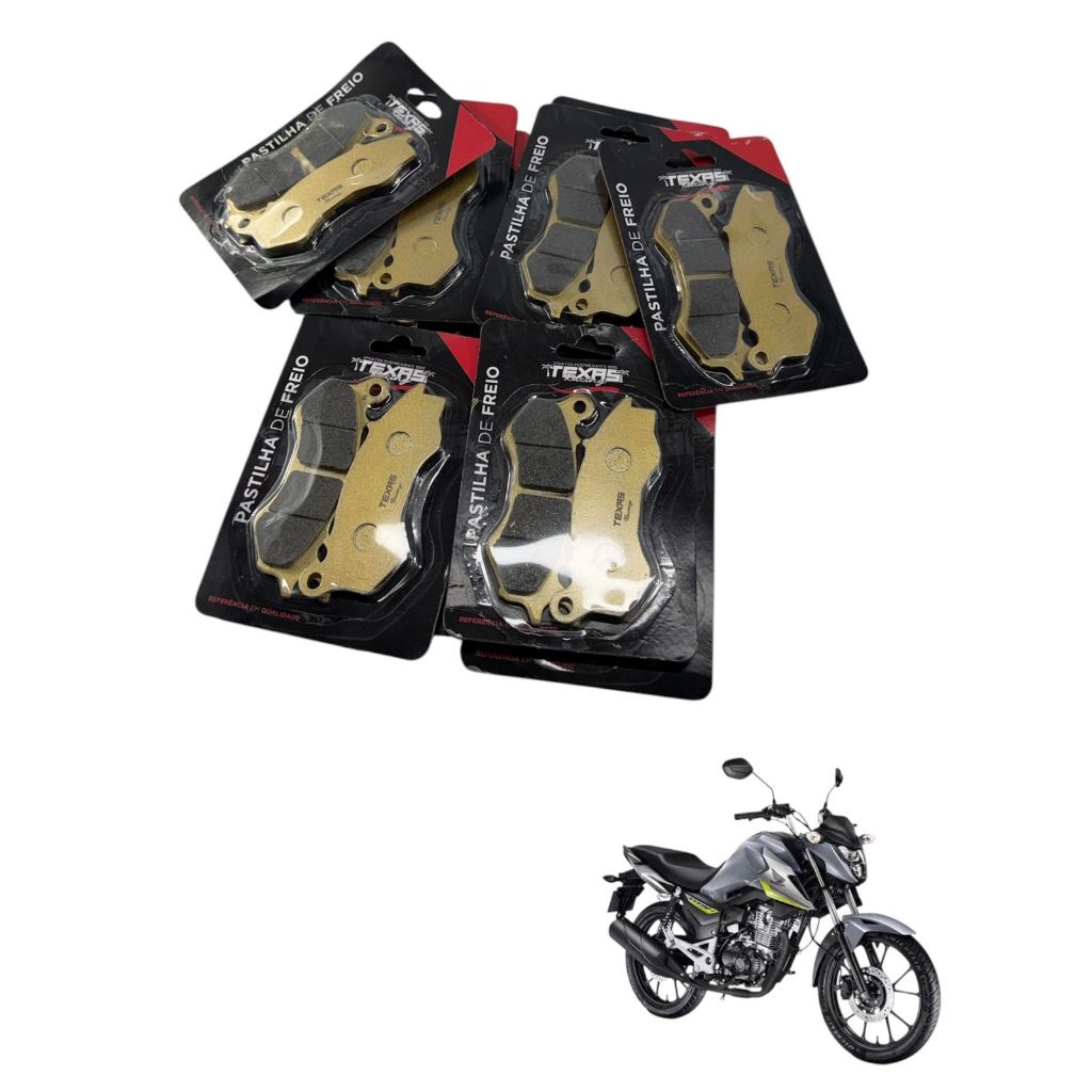 kit 10 Pares de PASTILHAS DE FREIO Cg Titan Fan Start 160 2014-17 em Oferta na Shopee