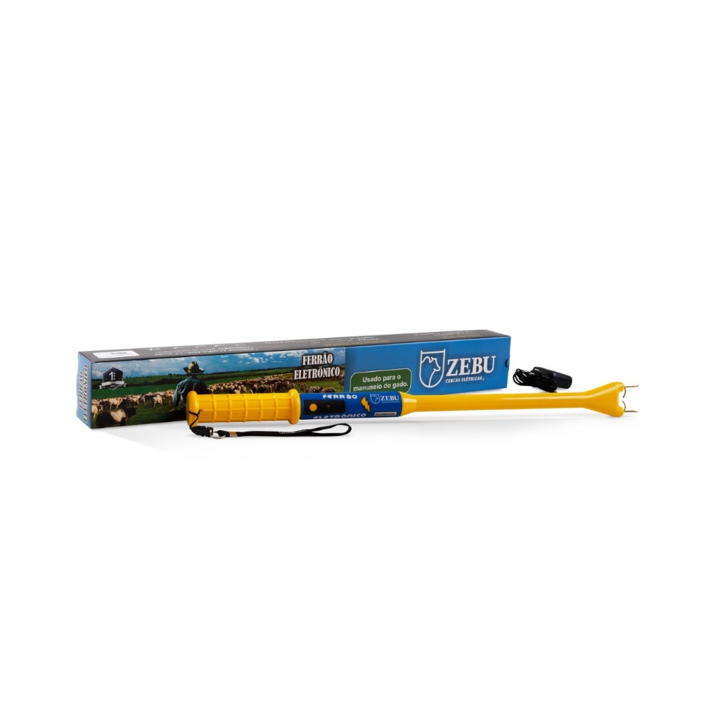 Ferrão Eletrônico 9v recarregável Picana Bastão 65cm Zebu