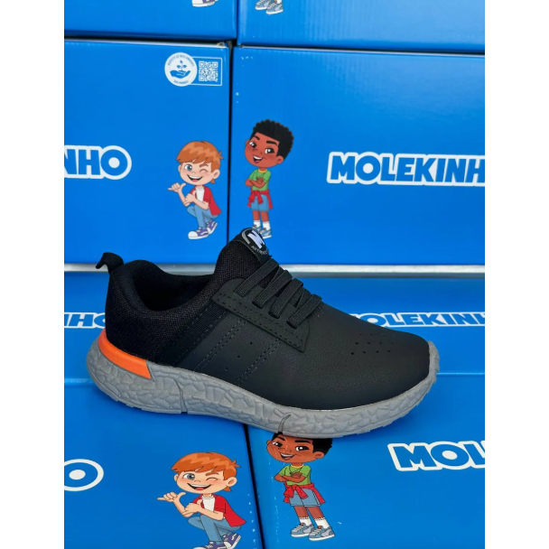 Tênis Molekinho 2813.113 Menino Escolar Antiderrapante leve e resistente