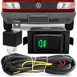 Kit Chicote Farol de Milha Gol Quadrado 1987 A 1994 Rele e Botão Original