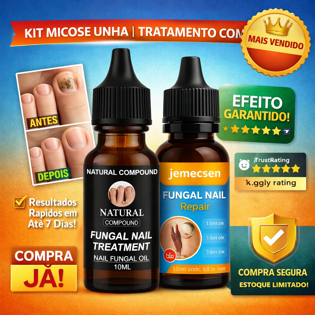 Kit Anti Micose Unha 10ML | Tratamento para Fungos nas Unhas | Anti Fúngico Natural | P -X- P| Alta Procura | Mais