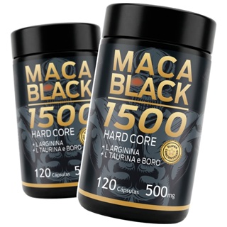 Kit Testo Black 1500 120caps c/ Boro Arginina Taurina Suplemento Importado em Oferta na Shopee