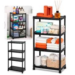 Estante Organizadora Plastica Prateleira Multiuso Modular Resistente 4 Andares