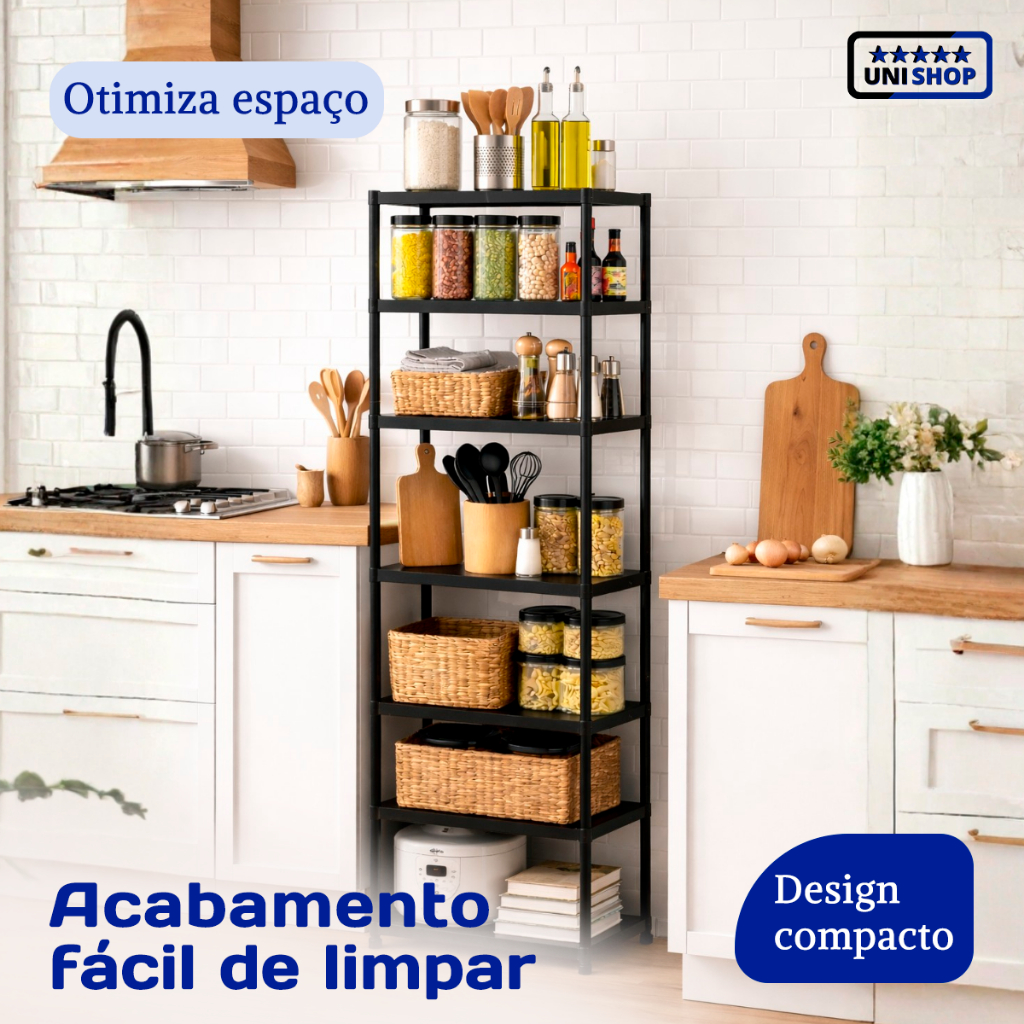 Prateleira Estante Multiuso Modular Resistente Unishop 7 Andares — imagem 2 de 2