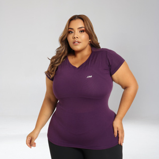 Camisa academia Feminina Plus Size dry fit blusa caminhada musculação treino G1 G2 G3 em Oferta na Shopee