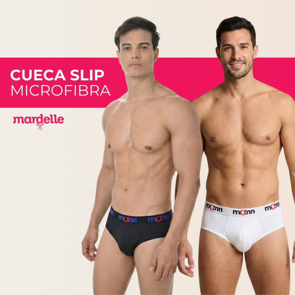 Cueca Slip Microfibra Com Elástico Original Roupa Íntima Mann Mardelle