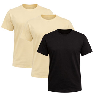 Kit 3 Camisetas Lisas Básicas 100% Algodão Penteado Premium