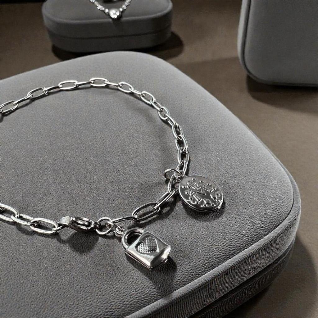 Pulseira Aço Inox Cadeia da Consagração Nossa Senhora das Graças NOVIDADE PROMOÇÃO