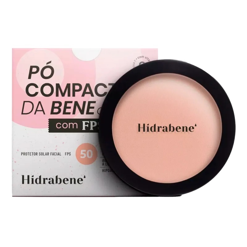 Pó Compacto Facial Com Protetor Solar Fps 50 Hidrabene Claro