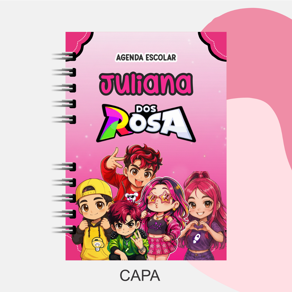 AGENDA EMILY VICK | Clube dos rosas Personalizada COM NOME 2026 em Oferta na Shopee