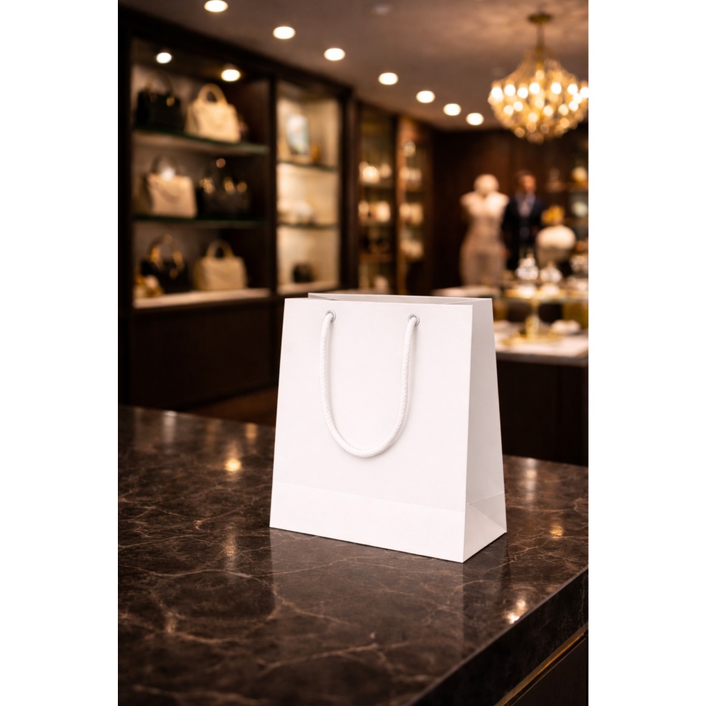 Kit 10 Sacolas Papel Kraft e Branca 18x14x6 cm | Sacolinha para Presente, Lembrancinha, Festa, Embalagem Comercial