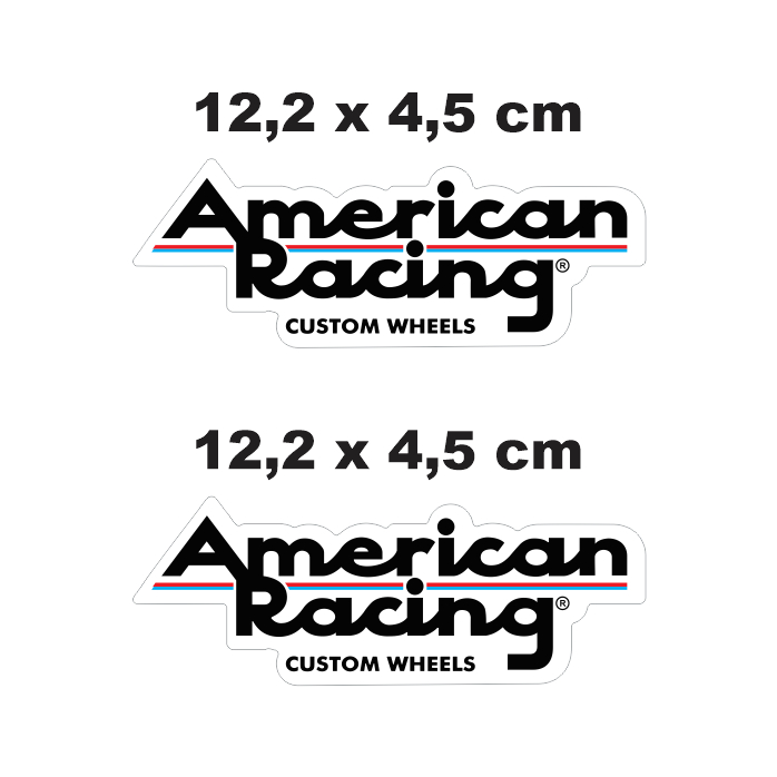 Adesivos Rodas American Racing Custom wheels fundo branco old school rodas muscle cars