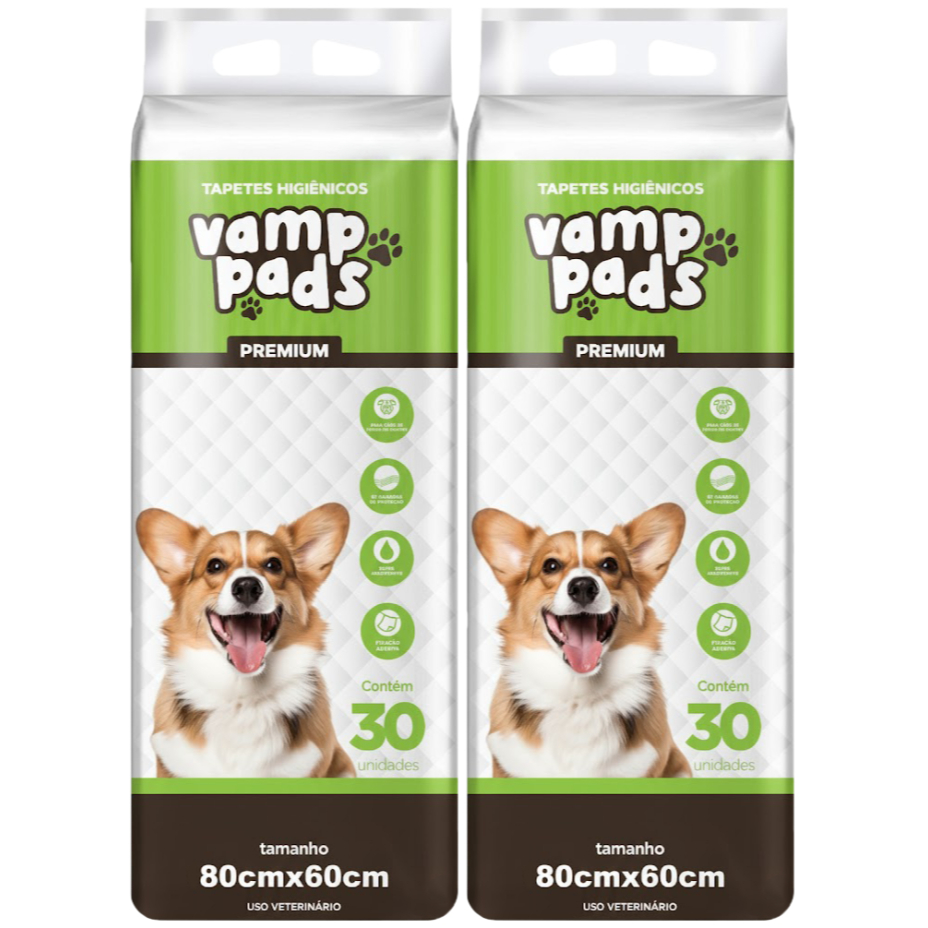 Tapete Higiênico Vamp Pads Cães 80x60 60unidades em Oferta na Shopee
