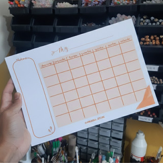 Planner mensal não datado 12 folhas - calendário sem data