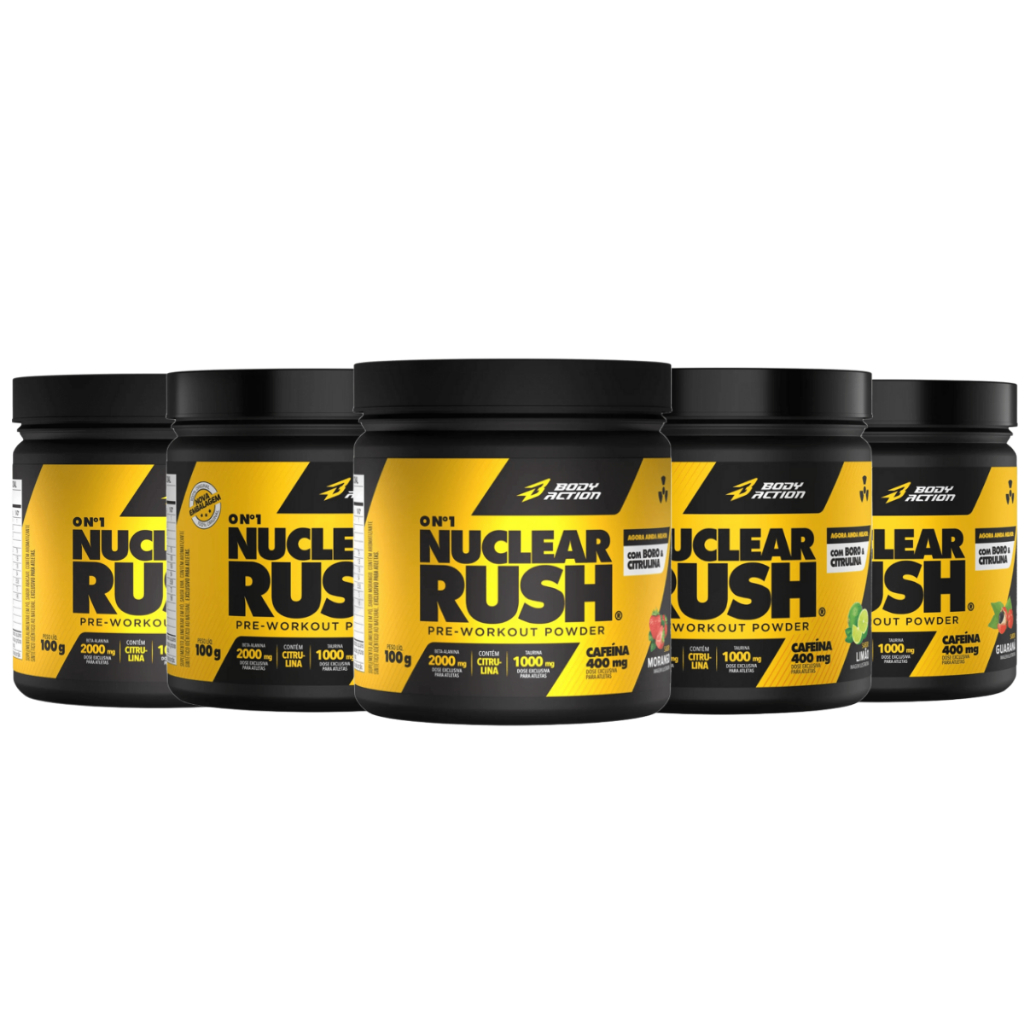 Pré-Treino Nuclear Rush Bodyaction 100g Energia