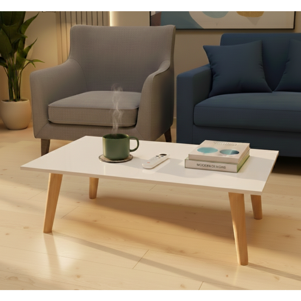 Mesinha De Centro Mesa Pequena Decorativa Sala de Estar Pés Palito Madeira Maciça Várias Cores Promoção 90x30 em Oferta na Shopee