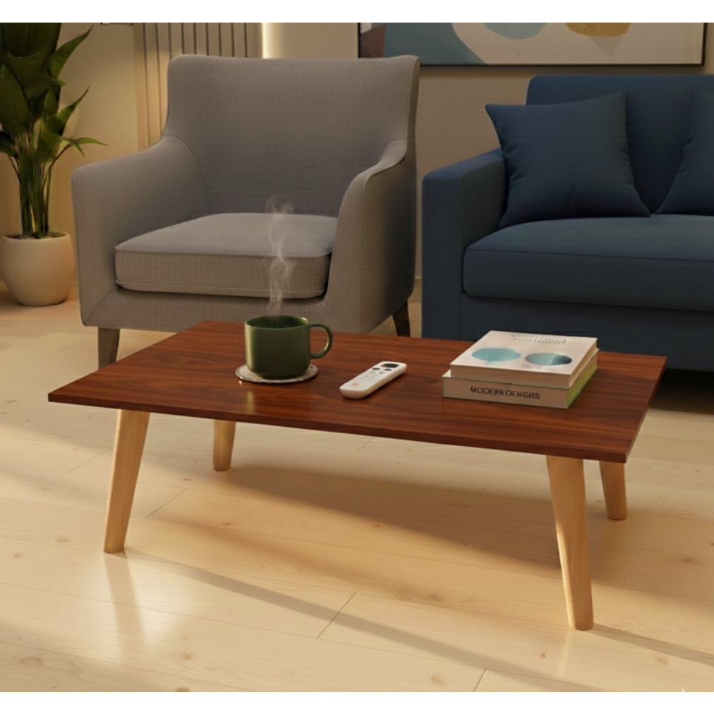 Mesinha De Centro Mesa Pequena Decorativa Sala de Estar Pés Palito Madeira Maciça Várias Cores Promoção 90x30