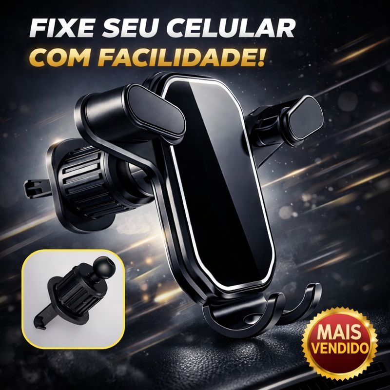 Suporte Veicular Celular Universal 360° Ar-Condicionado | Fixação Forte e Segura Anti-Queda em Oferta na Shopee