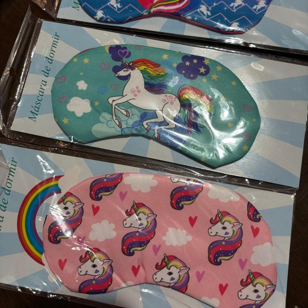 kit c/4 Mascaras para Dormir Tapa Olho estampa aleatória em Oferta na Shopee