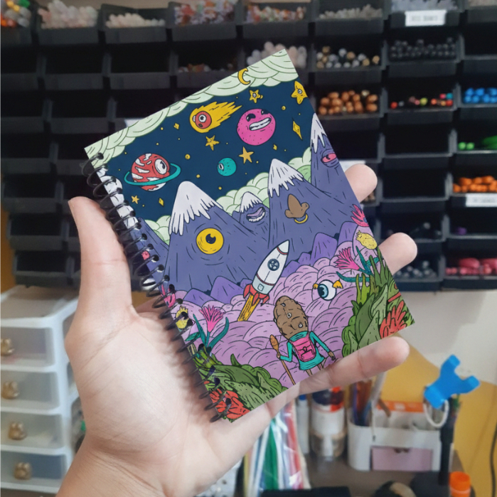 Caderno A6 /pontilhado/quadriculado/pautado/Shetchbook/bloco de anotação/ Caderno de desenho