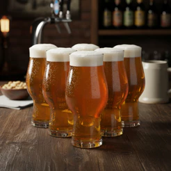 Copo Craft Beer Vidro Cerveja Bar Chopp 460ml 6 Peças Ruvolo