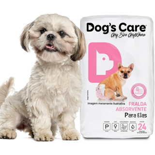 Fralda Higiênica Ajustável Antialérgica Descartável para Cachorro Fêmea Dog´s Care Tamanho: P 24 Un em Oferta na Shopee