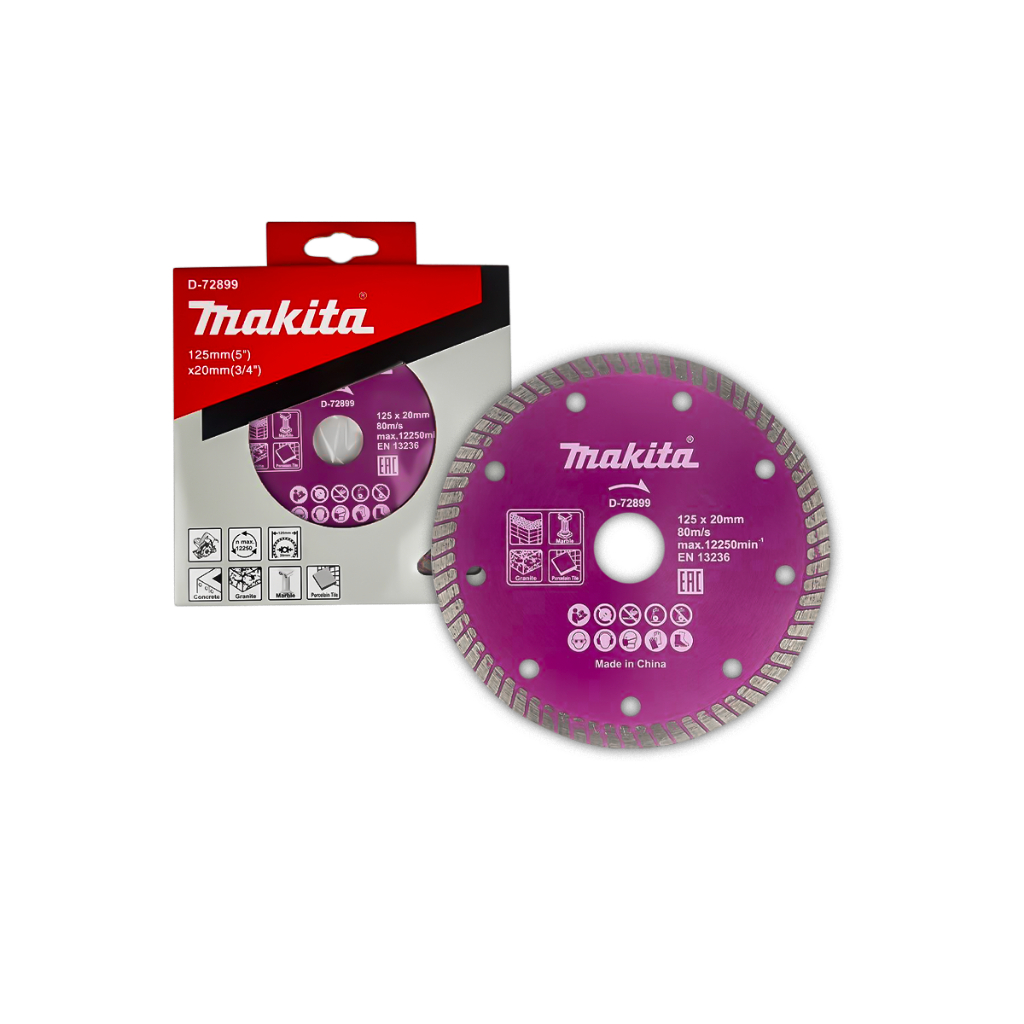MAKITA Disco Diamantado 125mm D72899 Multimateriais Corte Preciso Acabamento Limpo Uso Construção