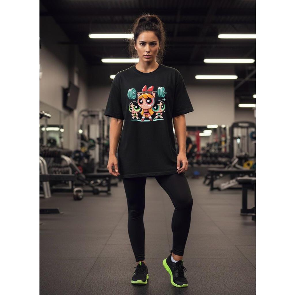 Camiseta Feminina Oversized Estampada Perfeita Pra Academia Material 100% Algodão P ao G