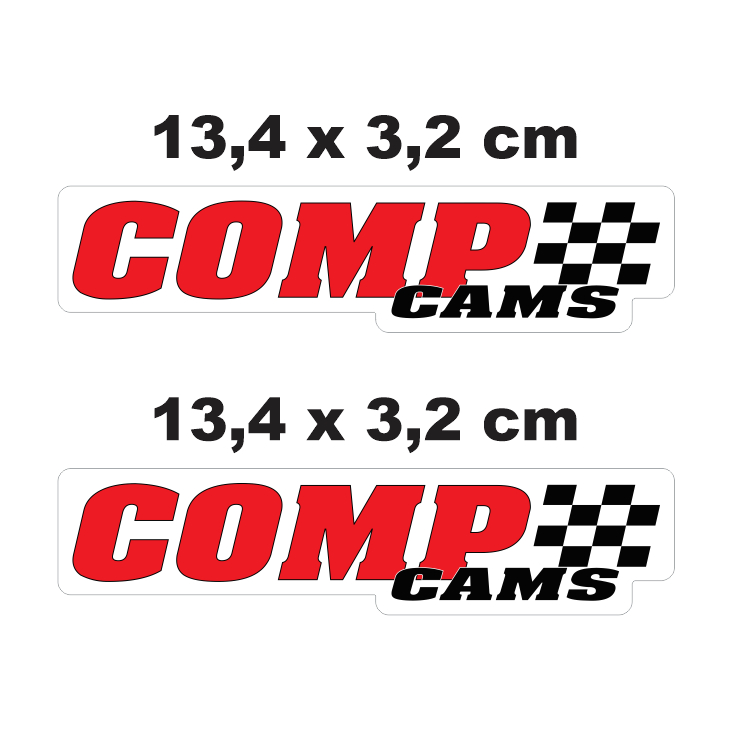 adesivos Comp cams fundo branco 2 unidades old school stickers carros antigos muscle cars