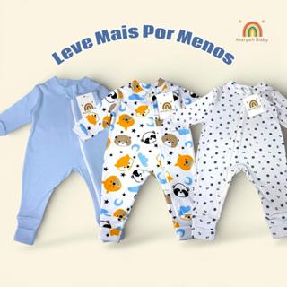 KIT 3 MACACÃO ESTAMPADO MENINO LINDO 100% ALGODÃO em Oferta na Shopee