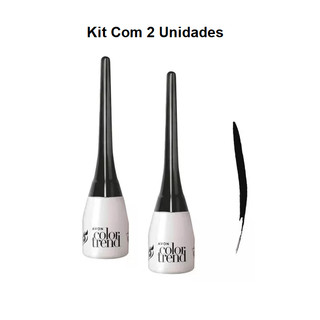 Delineador Líquido Preto Color Trend Avon Kit com 2