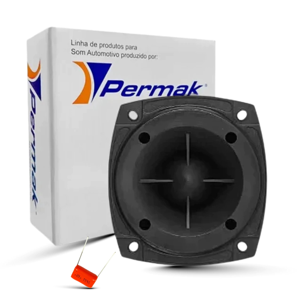 Super Tweeter Permak Hipnos 80 Watts RMS Caixa Som Automotivo Residencial + Capacitor