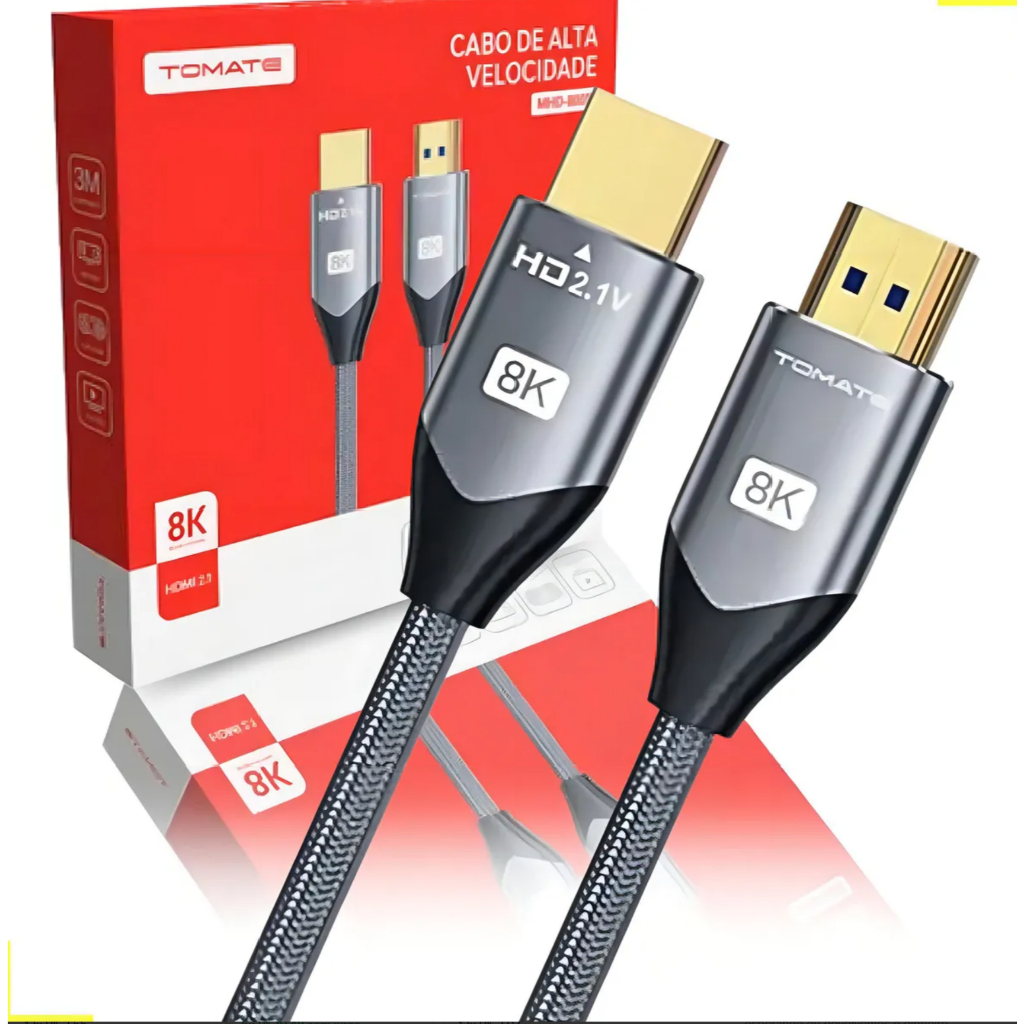 Cabo Hdmi 3m Metros 8k 60hz Ultra Hd Gold 2.1 4k 120hz Xbox