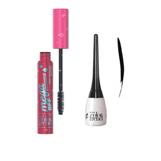 Máscara de Cílios Volume Perfeito + Delineador Líquido Preto Avon Color Trend