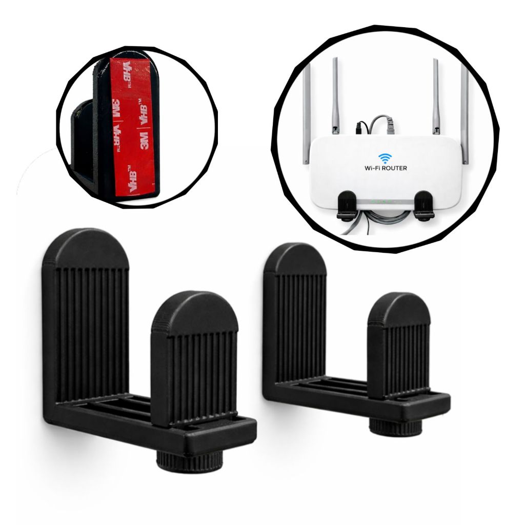 Suporte De Parede Para Roteador Wi-Fi e Modem Regulável em Oferta na Shopee
