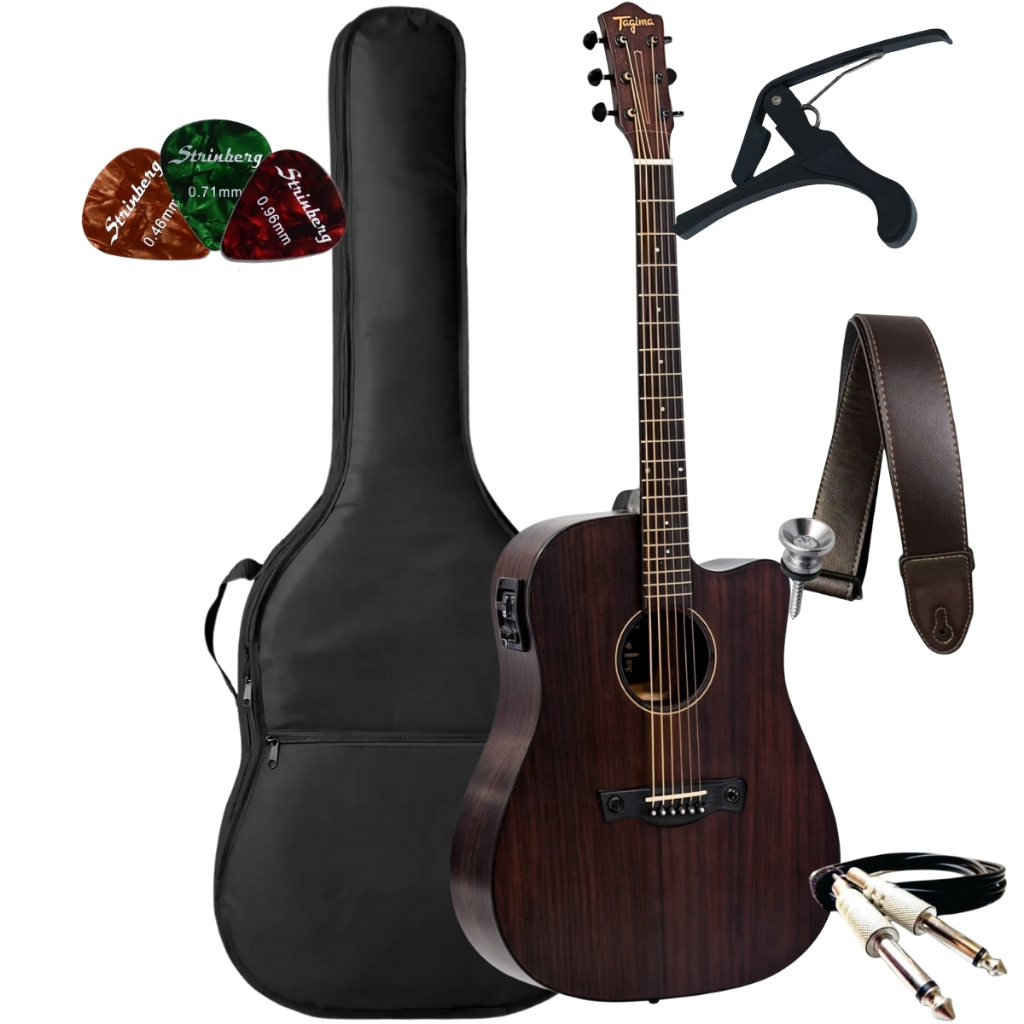 Kit Violão Tagima Kansas Elétrico Latin America Gran Reserva + Acessórios em Oferta na Shopee