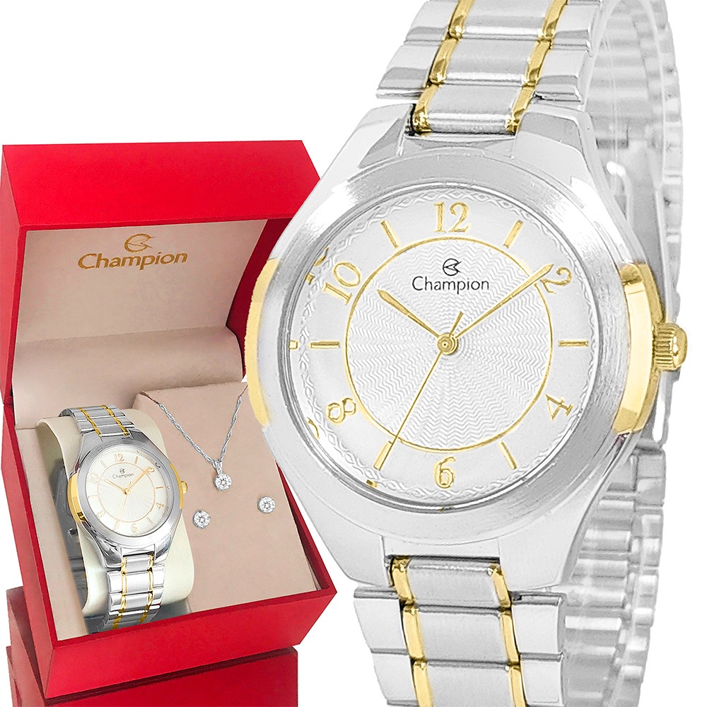 Relógio Feminino Champion Prata Original Garantia 1 Ano Top