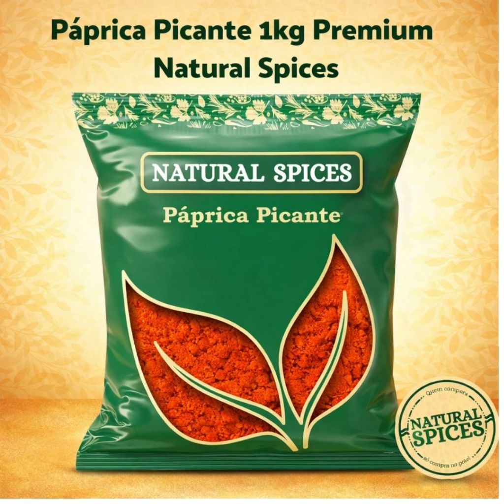 Páprica Picante Premium 1kg Natural Spices Ideal para Carnes Molhos e Receitas