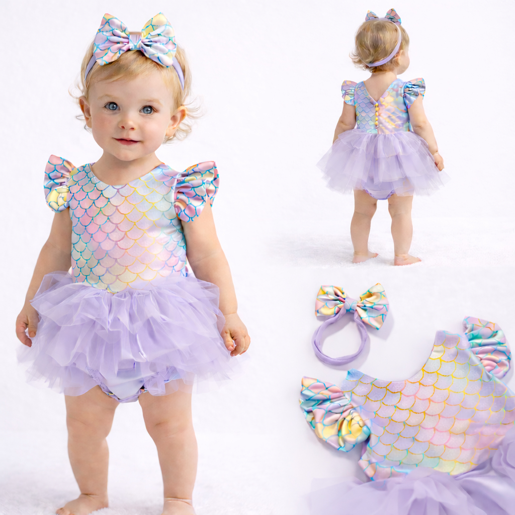 vestido fundo do mar + laço - vestido infantil menina Ariel Sereia Vestido Tutu Sob O Mar em Oferta na Shopee