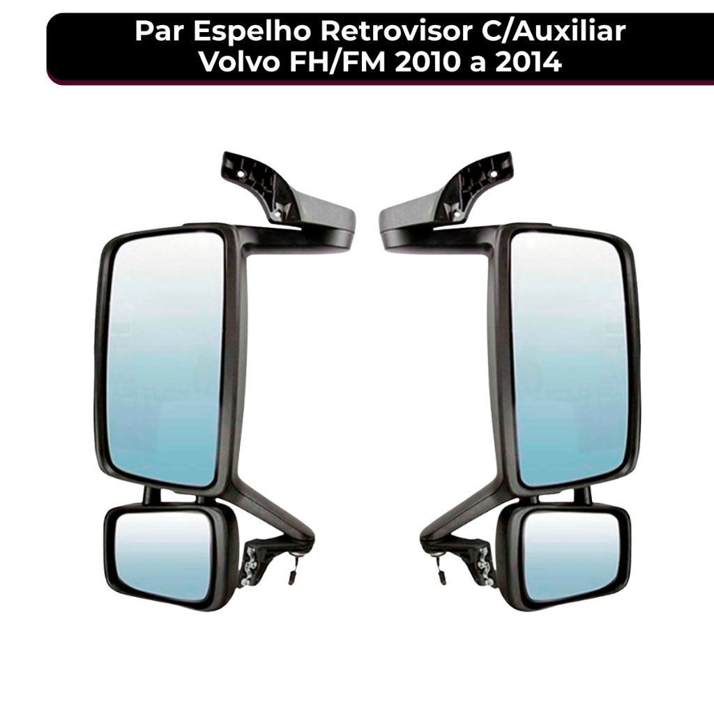 Retrovisor Espelho C/Auxiliar Elétrico Volvo Modelo FH/FM 2010 2011 2012 2013 2014 em Oferta na Shopee