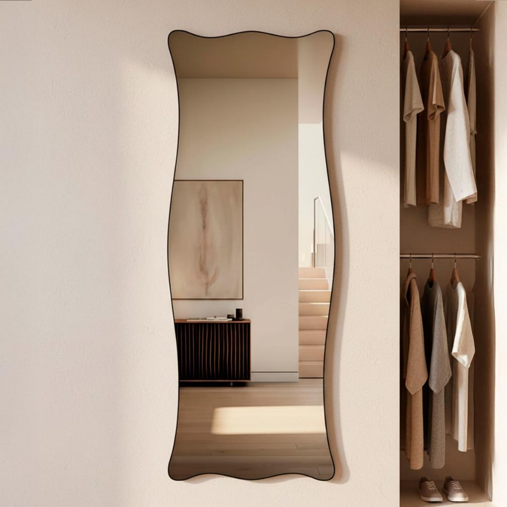 Espelho Decorativo Paris 170x70 c/ Moldura em Couro – Visual Minimalista Estilo 