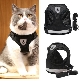 Coleira Peitoral Com Guia para Cães E Gatos Colete Respirável Regulável Super Confortável…