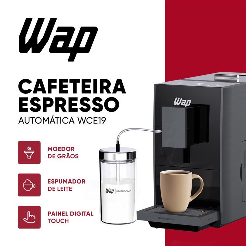 Imagem Cafeteira WAP Espresso Automática Aroma WCE19 Prosdócimo com Moedor de Grãos 127V