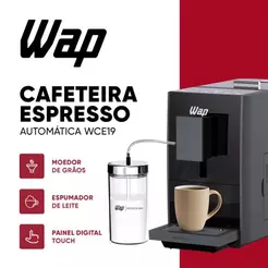 Cafeteira WAP Espresso Automática Aroma WCE19 Prosdócimo com Moedor de Grãos 127V