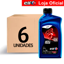 Kit 2x a 6x Óleo 100% Sintético 10W-50 Elf Moto 4 Tech 2 3 4 5 6